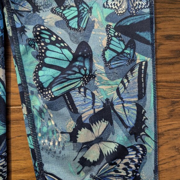Gap kids leggings grey blue butterfly print size XL 12-13 - Picture 7 of 12